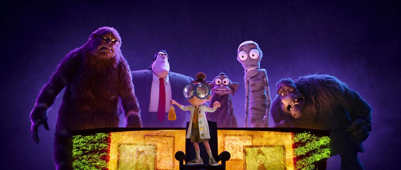 I'm Not Afraid — classic monsters gathered around a boy genius at a control desk